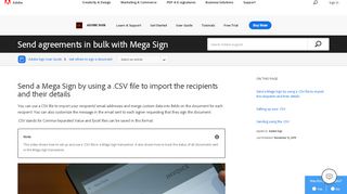 
                            11. Send a Mega Sign with a CSV file | Adobe Sign - Adobe Help Center