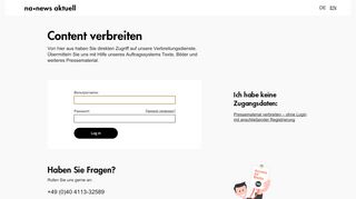 
                            1. Send a release - Meldung einstellen - news aktuell GmbH