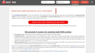 
                            10. Send Bulk SMS Online in just 5 Seconds - Fast2SMS