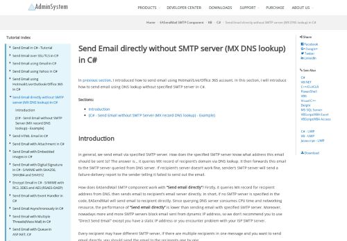 
                            12. Send Email directly without SMTP server (MX DNS lookup) in C#