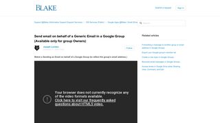 
                            9. Send email on behalf of a Generic Email in a Google Group (Available ...