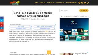 
                            4. Send Free SMS,MMS To Mobile Without Any Signup/Login - BlogSaays