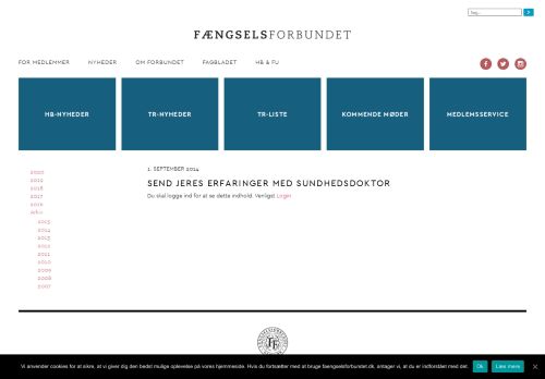 
                            12. Send jeres erfaringer med Sundhedsdoktor - Fængselsforbundet