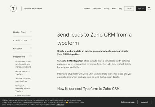 
                            7. Send leads to Zoho CRM from a typeform | Typeform Help Center