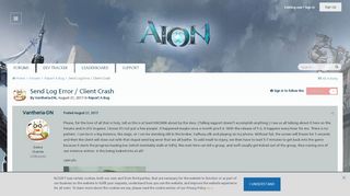 
                            2. Send Log Error / Client Crash - Report A Bug - Aion Online