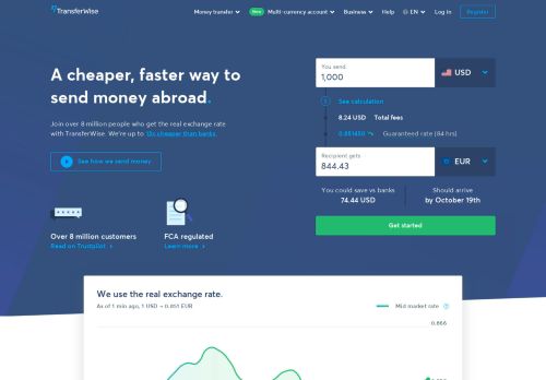 
                            2. Send Money Abroad with TransferWise: Transfer Money Online