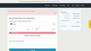 
                            9. Send money from Switzerland now with Western Union CH