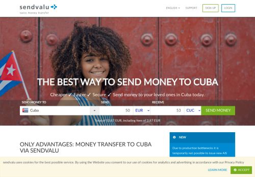 
                            8. Send money to Cuba | Cheap & online: sendvalu.com