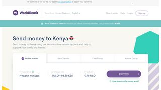 
                            4. Send Money to Kenya | Online Money Transfer | WorldRemit