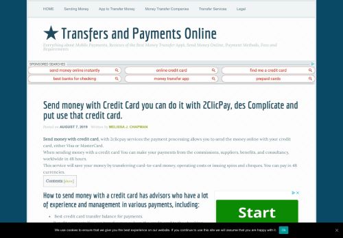 
                            13. Send money with credit card you can do it with 2ClicPay, des Complícate