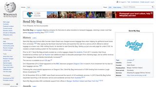 
                            13. Send My Bag - Wikipedia