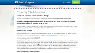 
                            2. Send to Dropbox | Frequently Asked Questions