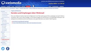 
                            2. Senden und Empfangen über Webmail (faq.variomedia.de)