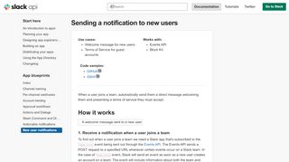 
                            6. Sending a notification to new users | Slack