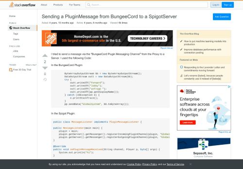 
                            8. Sending a PluginMessage from BungeeCord to a SpigotServer - Stack ...