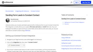 
                            13. Sending Form Leads to Constant Contact – Documentation