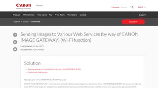 
                            5. Sending Images to Various Web Services (by way of CANON iMAGE ...