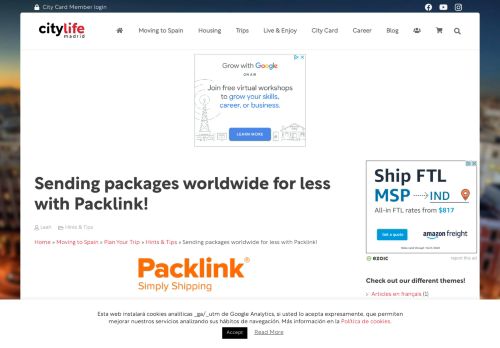 
                            10. Sending packages worldwide for less with Packlink! - Citylife Madrid