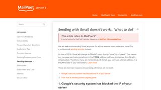 
                            10. Sending with Gmail doesn't work… What to do? - MailPoet 2 ...