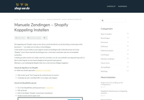 
                            2. Sendr Shopify Koppeling Instellen « ShopWeDo Support