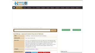 
                            2. SendSMS.pk - Send and receive free sms in Pakistan Web Directory of ...