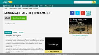 
                            4. SendSMS.pk (SMS PK | Free SMS) 2.0 Free Download
