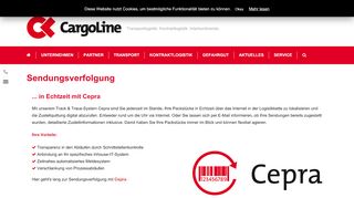 
                            4. Sendungsverfolgung - Cargoline