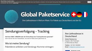 
                            8. Sendungsverfolgung - Global Paketservice