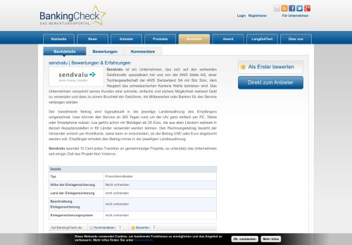 
                            10. sendvalu | BankingCheck.de