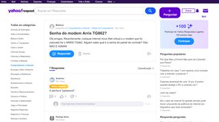 
                            12. Senha do modem Arris TG862? | Yahoo Respostas