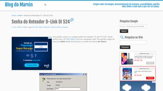 
                            1. Senha do Roteador D-Link DI 524 - - Blog do Marvin