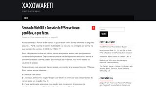 
                            8. Senha do WebGUI e Console do PFSense foram ... - XaxoWareTI