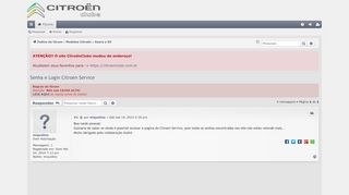 
                            5. Senha e Login Citroen Service - Fórum Citroën Clube