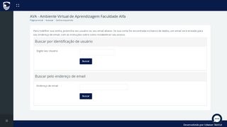 
                            7. Senha esquecida - AVA - Ambiente Virtual de Aprendizagem ...