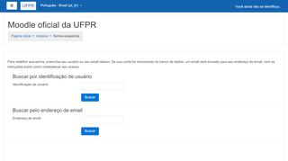 
                            2. Senha esquecida - Moodle oficial da UFPR