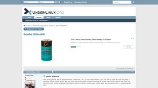 
                            5. Senha Mikrotik - Under Linux