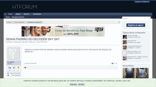 
                            10. SENHA PADRÃO DO DECODER SKY SKY | HT Forum