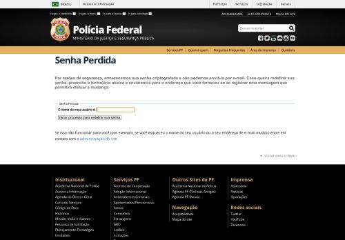 
                            1. Senha Perdida - Polícia Federal