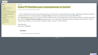 
                            8. Senha PPI Eletrônica para remanejamento no Susfácil - Regulação ...