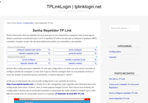 
                            6. Senha Repetidor TP Link - como configurar, reset, dicas e cuidados