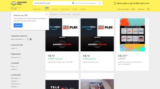 
                            9. Senha Telecine Play - Mais Categorias no Mercado Livre Brasil