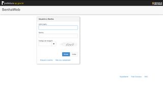 
                            6. SenhaWeb - Login - Prefeitura de São Paulo