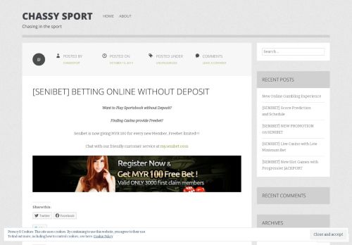 
                            11. [Senibet] Betting Online without Deposit | chassy sport