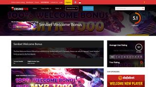 
                            10. Senibet Welcome Bonus - Casino Pub | Best Online Casino Review ...