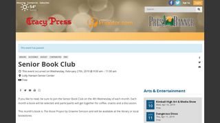 
                            6. Senior Book Club | Tracy Press | goldenstatenewspapers.com