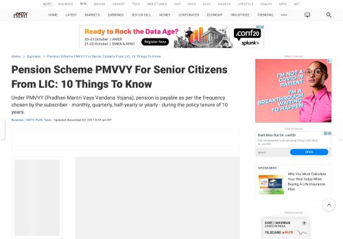 
                            4. Senior Citizen Pension Scheme, PMVVY, From LIC: Minimum ...