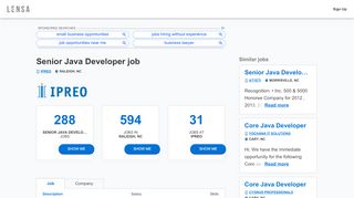 
                            13. Senior Java Developer job in Raleigh - Ipreo - Lensa.com