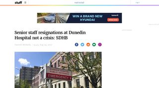 
                            11. Senior staff resignations at Dunedin Hospital not a crisis: SDHB | Stuff ...