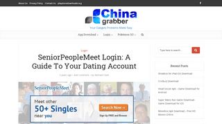 
                            4. SeniorPeopleMeet Login: A Guide To Your Dating Account – China ...