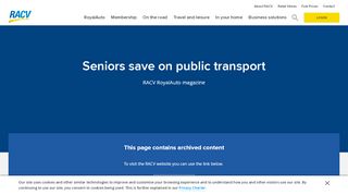 
                            13. Seniors save on public transport - RACV